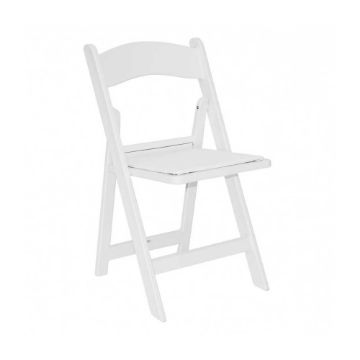 Table Chair Rentals JMS Tents The Party Event Experts   0000088 Resin Folding Chair White 360 