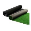 12' x 40' rolls of rentable black and green artificial turf flooring.