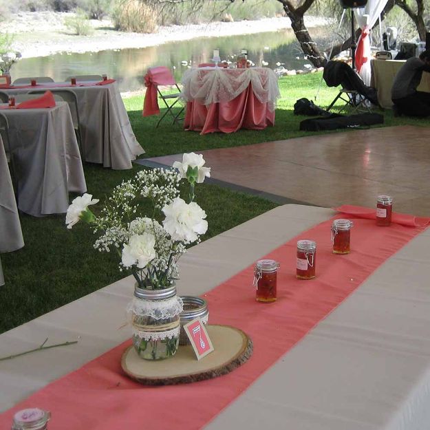 Decorative Linen Table Runners Rentals by JMS Tents
