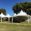 A Dancing Under the Stars 520 Rental Wedding Tent set up and ready to decorate prior to a reception.