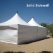 Solid tent sidewalls installed on two 20' Matrix Rental Tents
