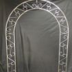 Metal arch material highlighted displaying its full arch shape a metal decorative accents.