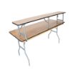 72" Rental bar kit featuring two level service to keep the bar mess hidden while a raised area to serve drinks.