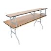 96" Rental bar kit featuring two level service to keep the bar mess hidden while a raised area to serve drinks.