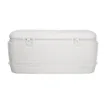 Back view of white 120-quart insulated chest cooler