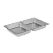 8 qt stainless steel divided chafer food pan with two compartments