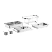 8 qt stainless steel standard chafer with removable components and fuel holders